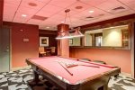 Billiards and rec room at One Ski Hill Place